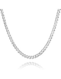 Moderne Herre Panserkæde - 925 Sterling Sølv - 60 cm.