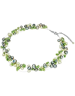 Sofistikeret Perle Halskæde - Grøn