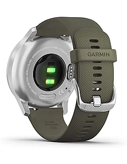 Garmin Vivomove Style Smartwatch & Fitness Tracker – Mosgrøn/Sølv