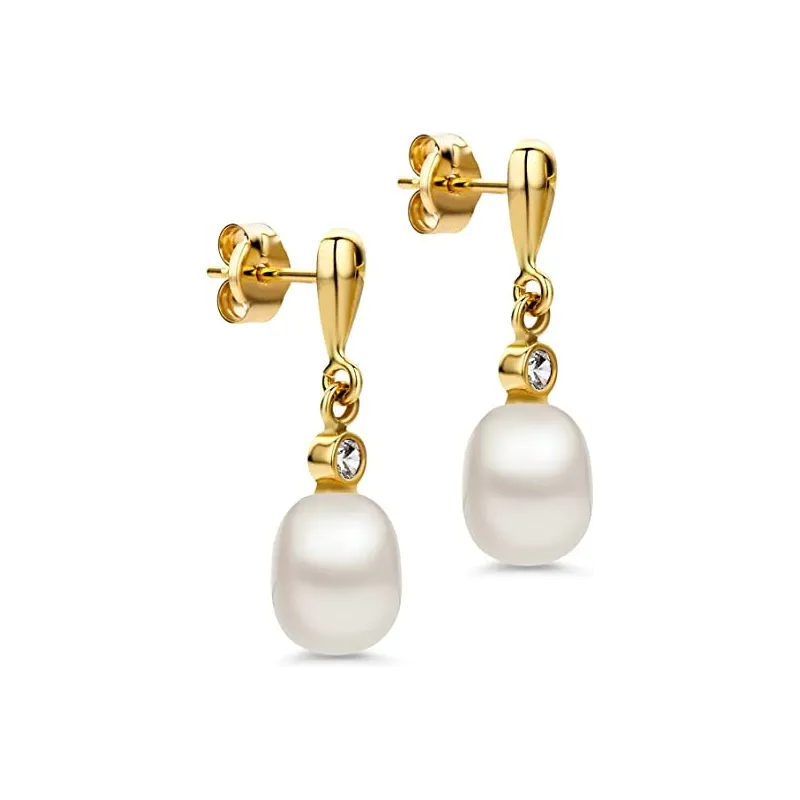 Elegante Perle Øreringe – 14 Karat Guld