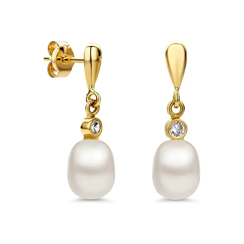 Elegante Perle Øreringe – 14 Karat Guld