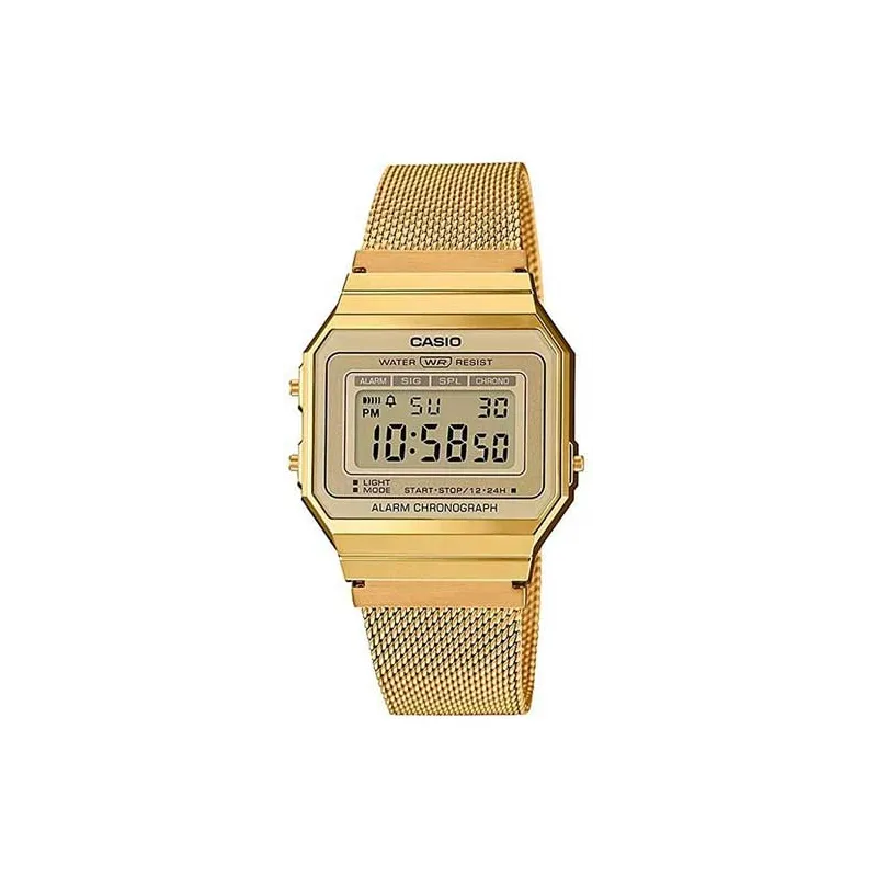 Casio A700WEMG-9AEF Vintage Design Armbåndsur - Guld