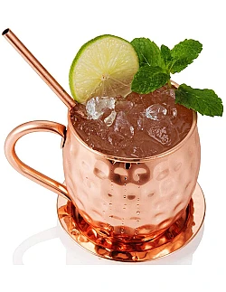 Håndlavet Moscow Mule Krus - 1 Stk. - Ægte Hammetslået Kobber