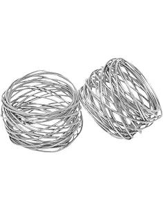 Moderne Servietringe - 12 Stk. - Sølv 2