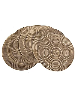 Smarte Runde Dækkeservietter - 6 Stk. - Flere Farver