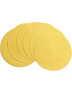 Smarte Runde Dækkeservietter - 6 Stk. - Flere Farver