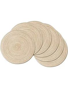 Smarte Runde Dækkeservietter - 6 Stk. - Flere Farver