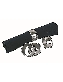 Moderne Stof Servietter - 12 Stk. - Sort