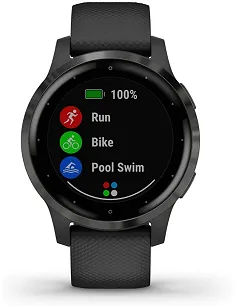 Garmin Vivoactive 4S GPS Smart Watch – Sort/Grå