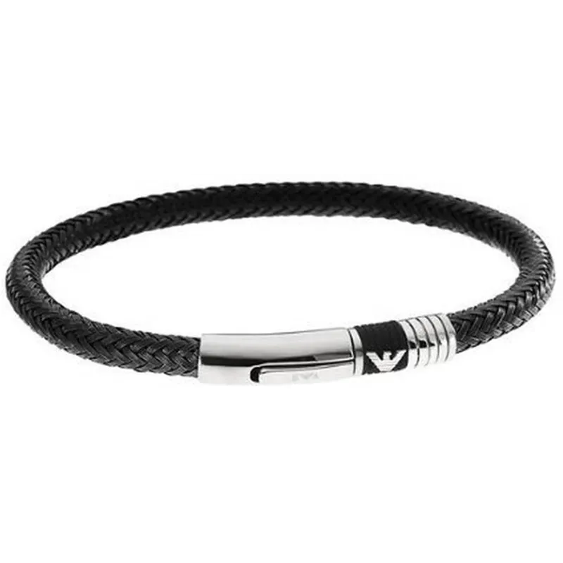 Emporio Armani Herre Armbånd - 21 cm. - Sort