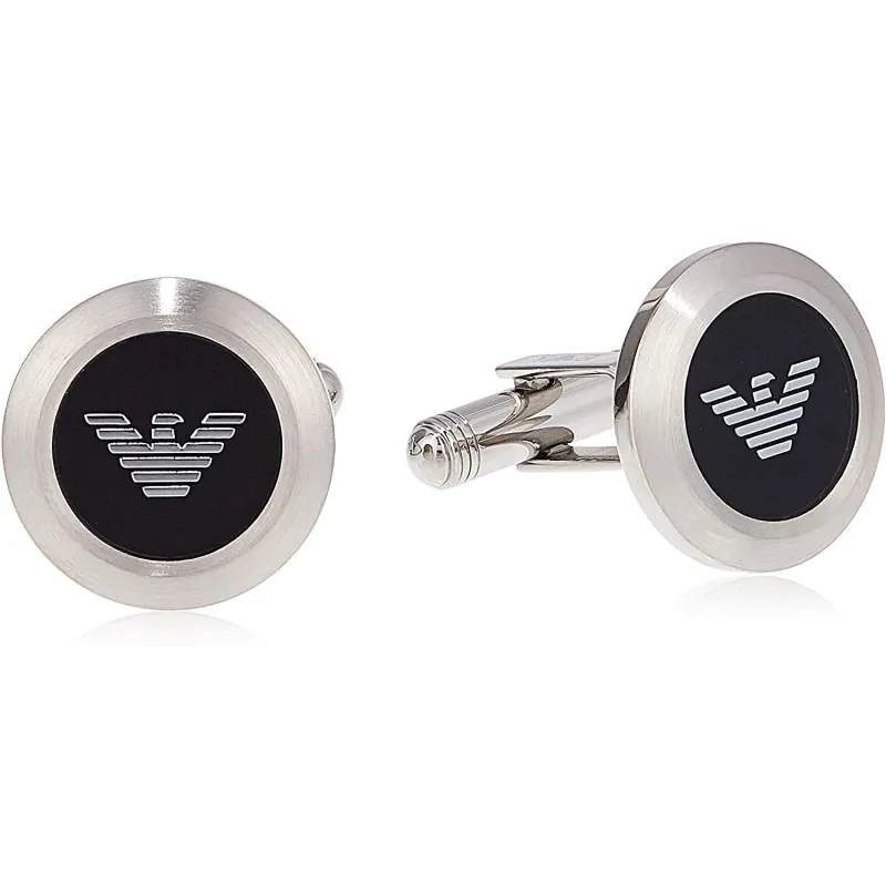 Elegant Emporio Armani Twins Manchetknappe Sæt - Rustfrit Stål