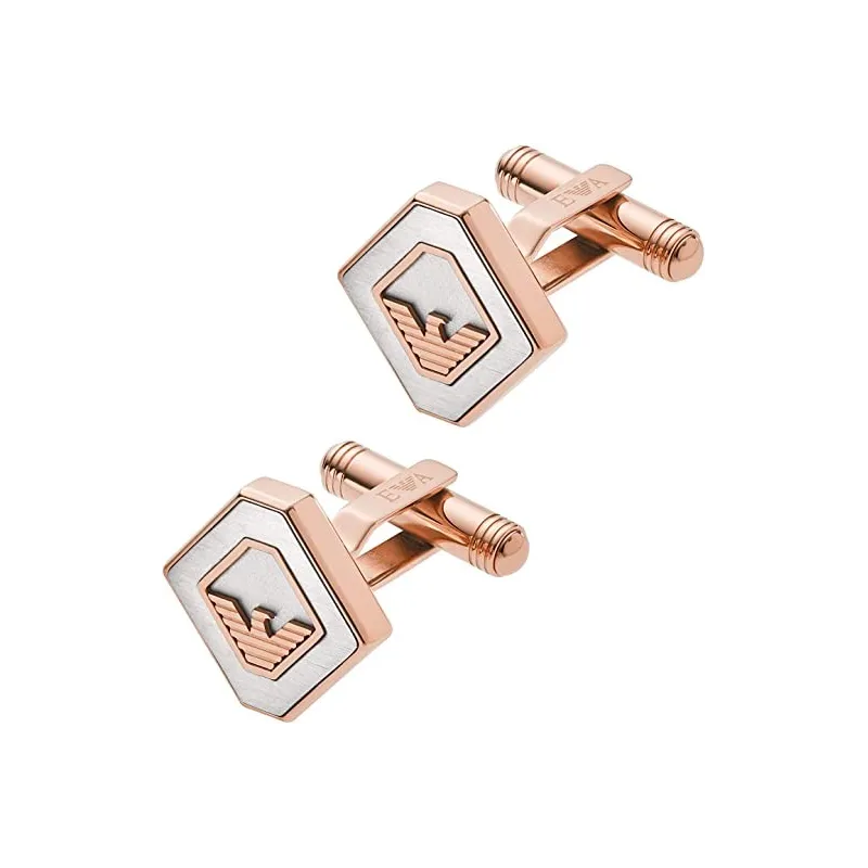 Raffineret Emporio Armani design Manchetknappe Sæt - Rosa Forgyldt Ædelstål