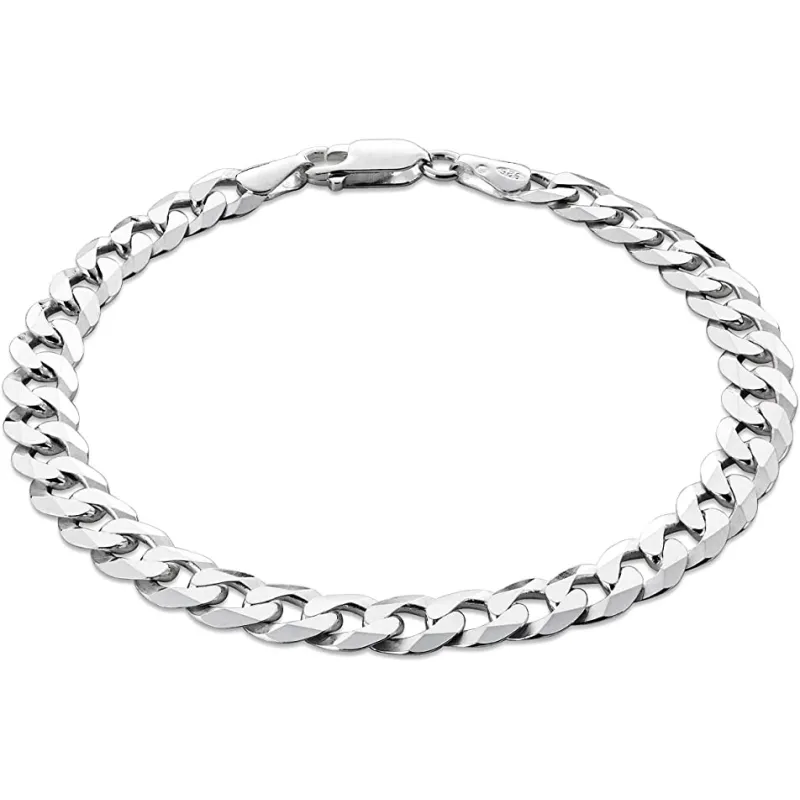Klassisk Herre Armbånd - 925 Sterling Sølv - Flere Størrelser 