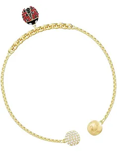 Elegant Swarovski Mariehøne Armbånd - Rød/Guld 2