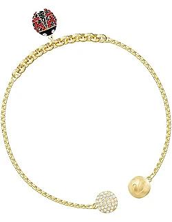 Elegant Swarovski Mariehøne Armbånd - Rød/Guld