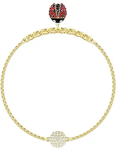 Elegant Swarovski Mariehøne Armbånd - Rød/Guld