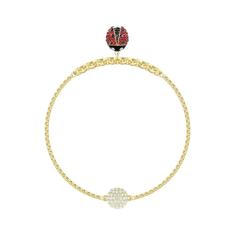 Elegant Swarovski Mariehøne Armbånd - Rød/Guld