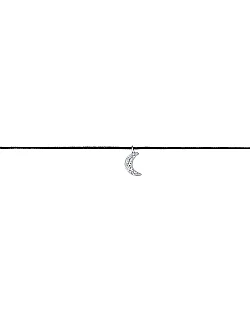 Moderigtig Måne Choker Halskæde - 925 Sterling Sølv