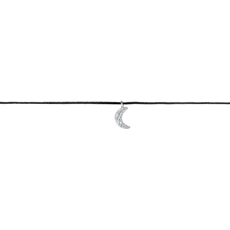 Moderigtig Måne Choker Halskæde - 925 Sterling Sølv