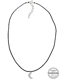 Moderigtig Måne Choker Halskæde - 925 Sterling Sølv