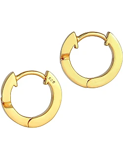 Klassiske Diamant Creol Øreringe – 925 Sterling Sølv  med Zirkonia