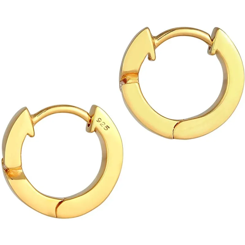 Klassiske Diamant Creol Øreringe – 925 Sterling Sølv  med Zirkonia