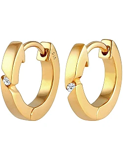 Klassiske Diamant Creol Øreringe – 925 Sterling Sølv  med Zirkonia