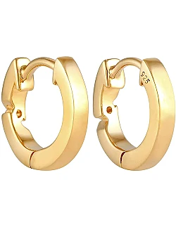 Klassiske Diamant Creol Øreringe – 925 Sterling Sølv  med Zirkonia