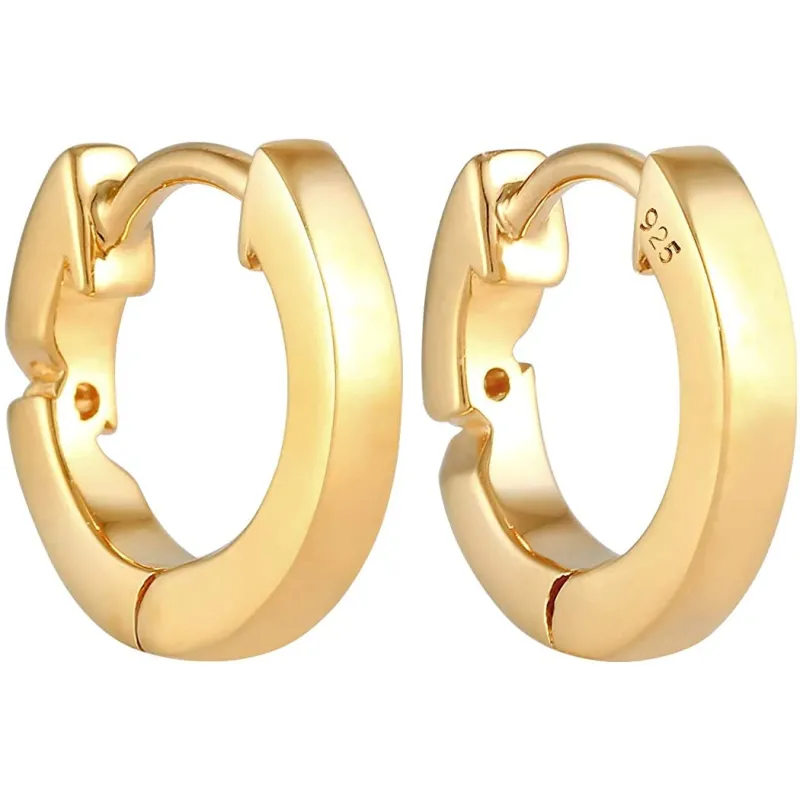 Klassiske Diamant Creol Øreringe – 925 Sterling Sølv  med Zirkonia