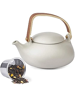 Tekande Inkl. 4 Tekopper + Tilbehør – 800 Ml. - Grå