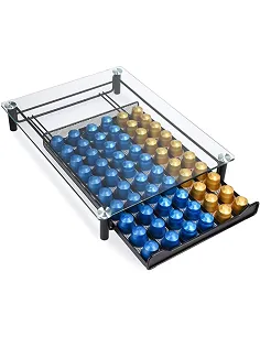 Praktisk Kaffekapsel Opbevaringsboks – Plads Op Til 60 Nespresso Kapsler 2