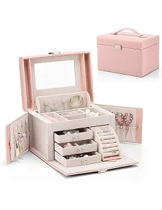 Elegant Mink Deluxe Smykkeopbevaringsboks – Flere Farver