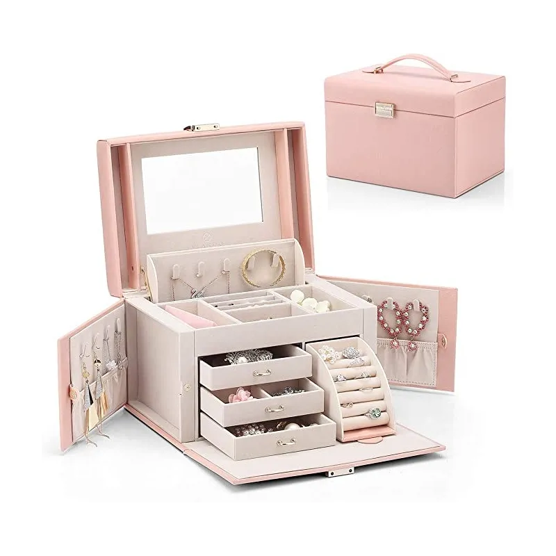 Elegant Mink Deluxe Smykkeopbevaringsboks – Flere Farver