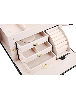 Elegant Mink Deluxe Smykkeopbevaringsboks – Flere Farver