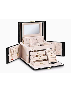 Elegant Mink Deluxe Smykkeopbevaringsboks – Flere Farver