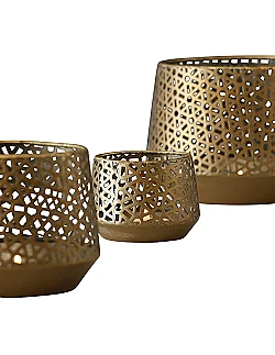 Casa Antique Fyrfadsstage Sæt – 3 Stk. - Guld
