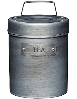 Retro Inspieret Kaffe & Te Dåse Sæt – 3 Stk. - Stål