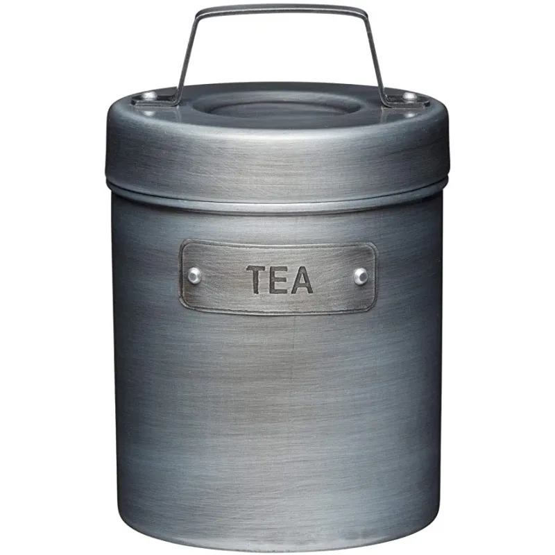 Retro Inspieret Kaffe & Te Dåse Sæt – 3 Stk. - Stål