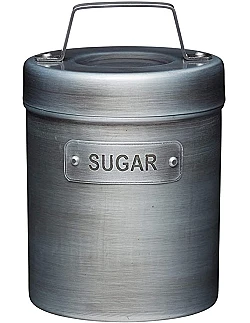 Retro Inspieret Kaffe & Te Dåse Sæt – 3 Stk. - Stål
