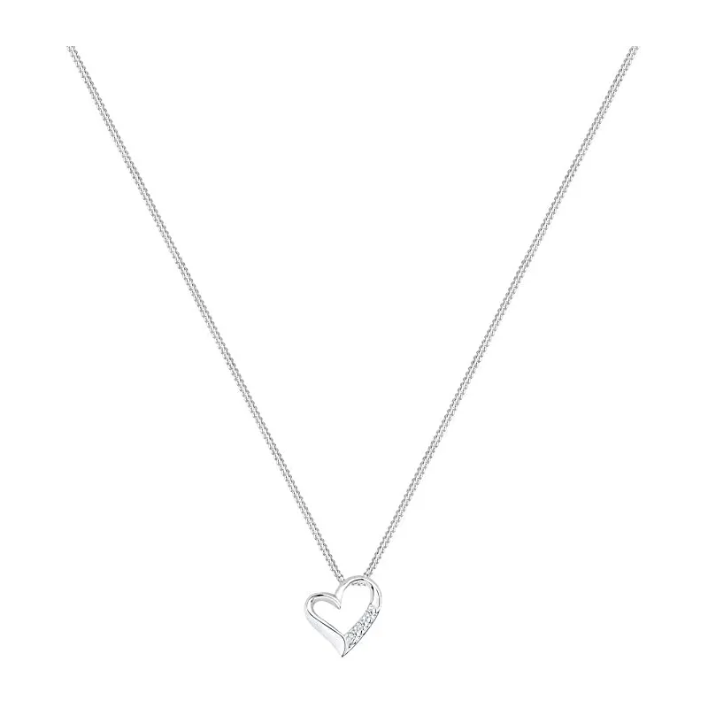 Elegant Love Hjerte Halskæde – 925 Sterling Sølv – Flere Farver
