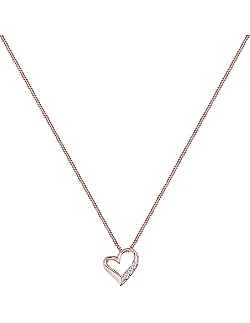Elegant Love Hjerte Halskæde – 925 Sterling Sølv – Flere Farver