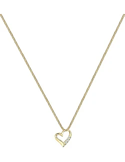 Elegant Love Hjerte Halskæde – 925 Sterling Sølv – Flere Farver