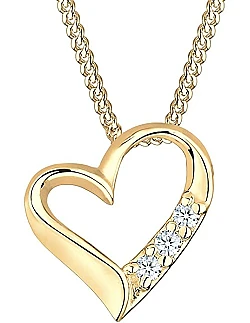 Elegant Love Hjerte Halskæde – 925 Sterling Sølv – Flere Farver