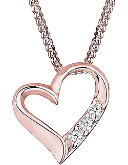 Elegant Love Hjerte Halskæde – 925 Sterling Sølv – Flere Farver