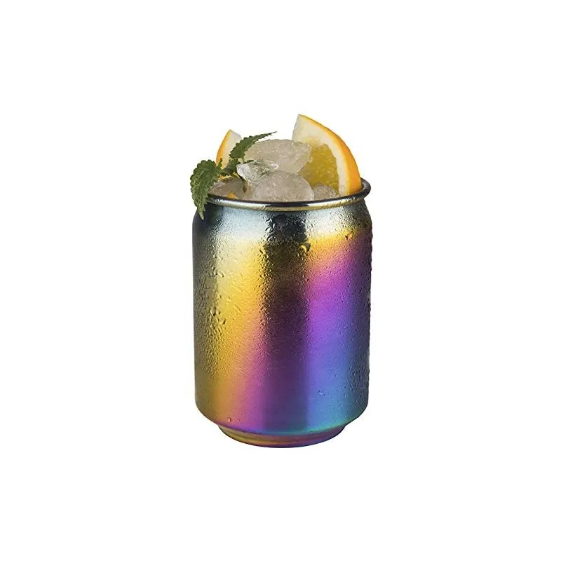 Moderne Rainbow Cocktail Krus - 4 Sæt - Rustfrit Stål
