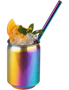 Moderne Rainbow Cocktail Krus - 4 Sæt - Rustfrit Stål