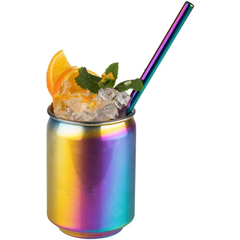 Moderne Rainbow Cocktail Krus - 4 Sæt - Rustfrit Stål