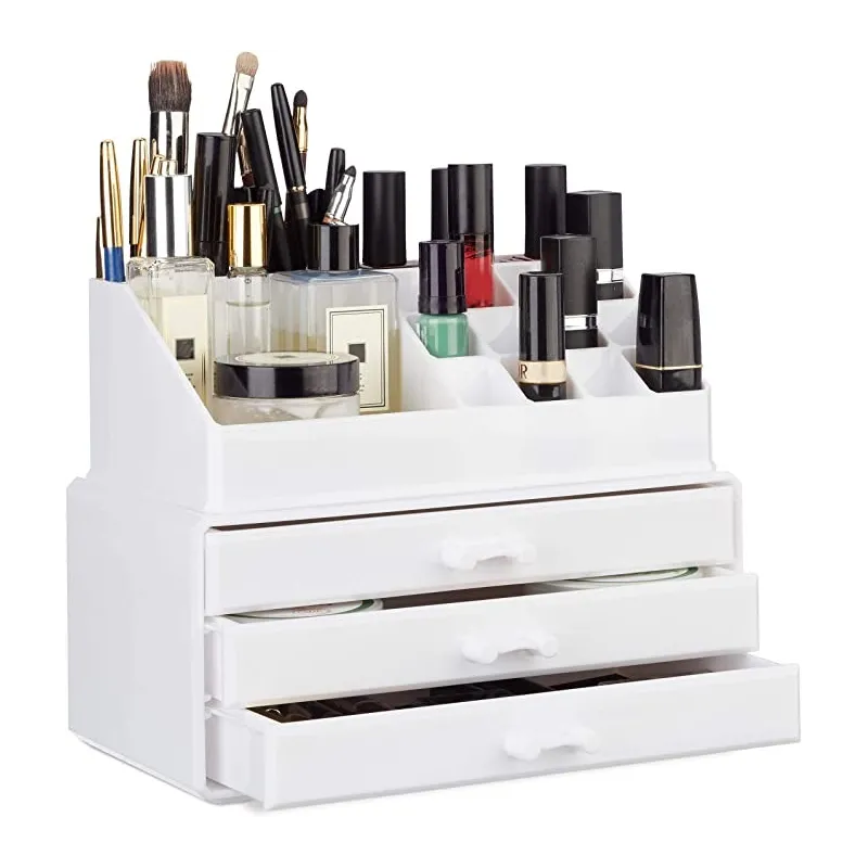 Moderne Relax Makeup Organizer & Opbevaringsstand – Sort Eller Hvid