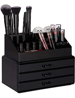 Moderne Relax Makeup Organizer & Opbevaringsstand – Sort Eller Hvid