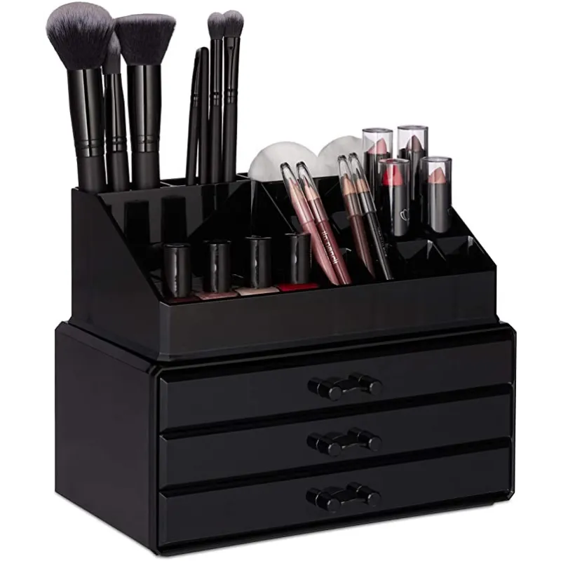 Moderne Relax Makeup Organizer & Opbevaringsstand – Sort Eller Hvid
